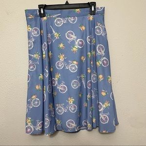 ModCloth Bicycle Floral Pattern Skirt XL